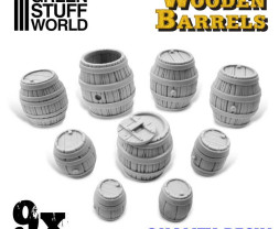 Resin Wooden Barrels – resinové drevené sudy (9 ks)