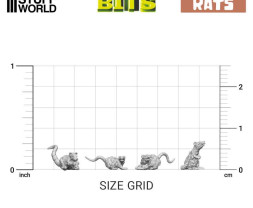 3D Printed Set Small Rits – 3D tlačené malé krysy (25 ks)