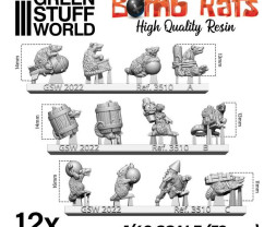 Resin Set Bombs Rits – resinové krysy s náložami (12 ks)