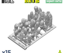 3D Printed Set Saguaro Cactus – 3D tlačený kaktus Saguaro (15 ks)