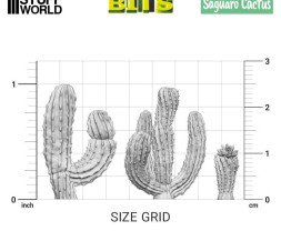 3D Printed Set Saguaro Cactus – 3D tlačený kaktus Saguaro (15 ks)