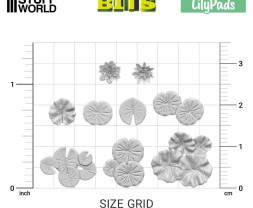 3D Printed Set Lily Pads Plants – 3D tlačené lekná (25 ks)