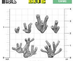 3D Printed Set Corals Plants – 3D tlačené morské korále (20 ks)