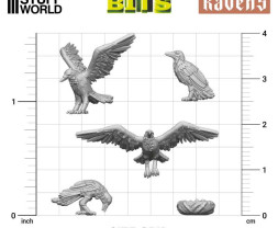 3D Printed Set Ravens – 3D tištění havrani (12 ks)