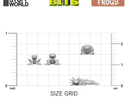 3D Printed Set Frogs and Toads – 3D tištěné žáby a ropuchy (20 ks)