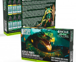 Acrylic Paint Set – Opaque Green Colors (6× 17 ml)