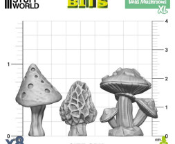 3D Printed Set Wild Mushrooms XL – 3D tlačené divoké huby XL (8 ks)