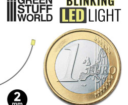 LED dióda blikajúca zelená 2mm (10 ks)