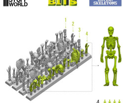 3D Printed Set Human Skeletons – 3D tlačenie ľudskí kostlivci (4 ks)