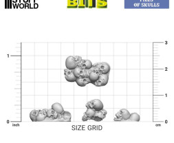 3D Printed Piles of Skulls – 3D tlačené hromady lebiek (30 ks)