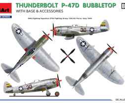 1:48 Republic P-47D Bubbletop w/ Base & Accessories (Big Set)