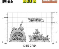 3D Printed Set Swarm of Rats – 3D tlačené zhluky potkanov (12 ks)