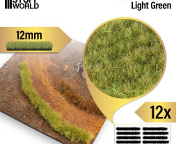 Grass Strips – samolepiace trávne prúžky, svetlo zelená tráva 12mm (12 ks)