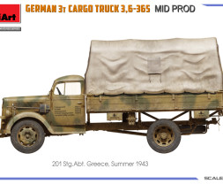 1:35 German 3t Cargo Truck 3,6-36S Mid Production