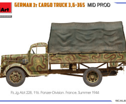 1:35 German 3t Cargo Truck 3,6-36S Mid Production