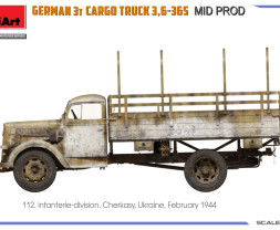 1:35 German 3t Cargo Truck 3,6-36S Mid Production